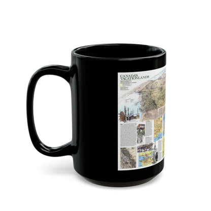 Canada - Vacationlands (1985) (Map) Black Coffee Mug-Go Mug Yourself