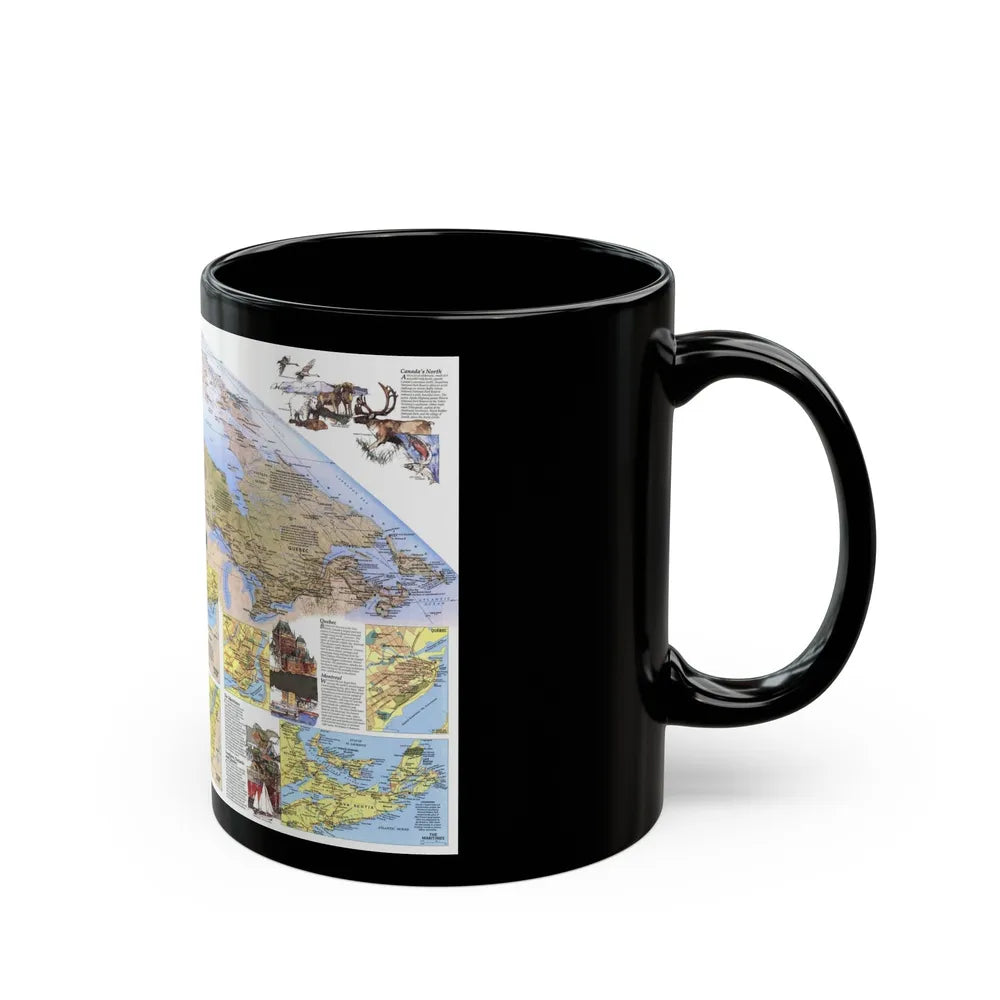 Canada - Vacationlands (1985) (Map) Black Coffee Mug-Go Mug Yourself