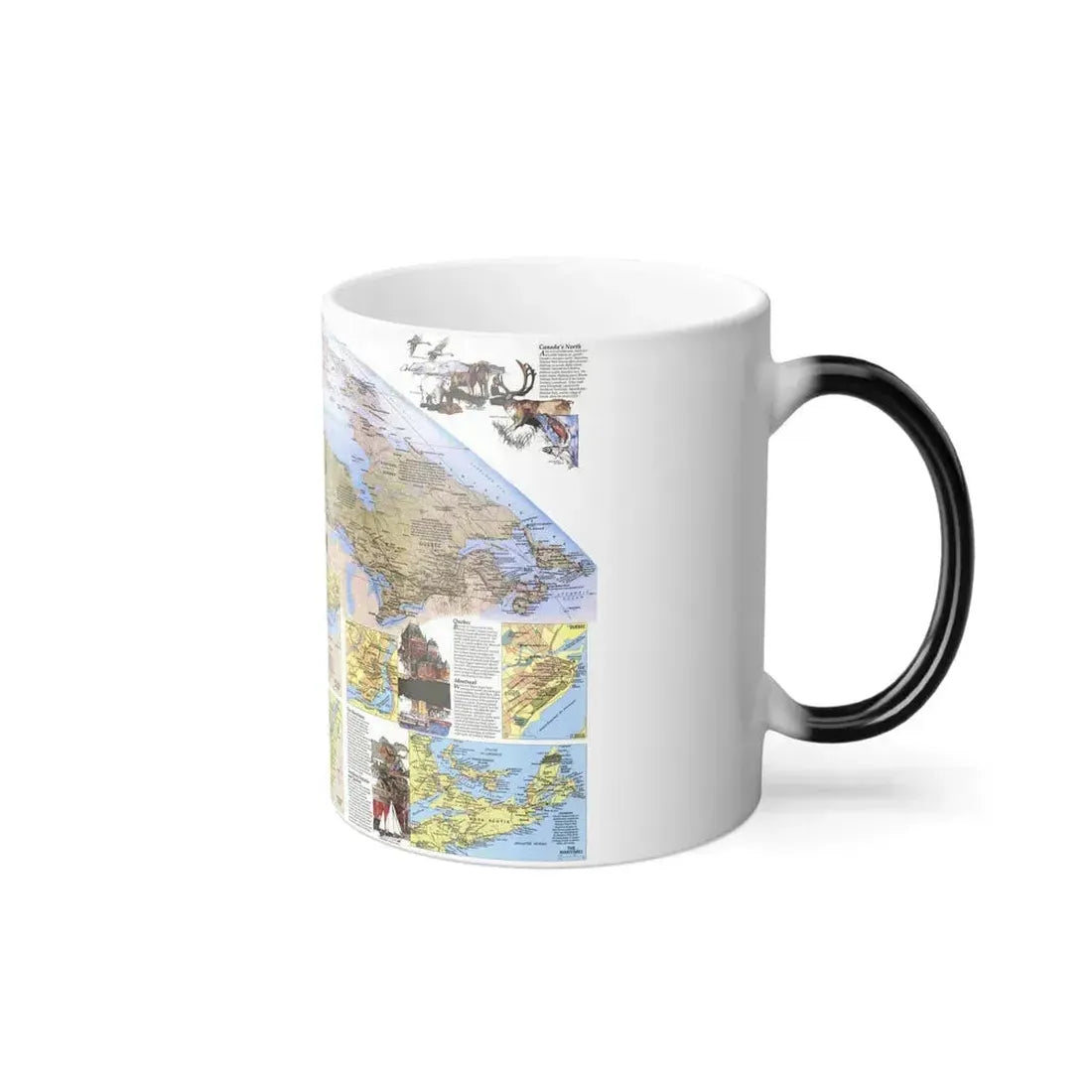Canada - Vacationlands (1985) (Map) Color Changing Mug 11oz - Go Mug Yourself