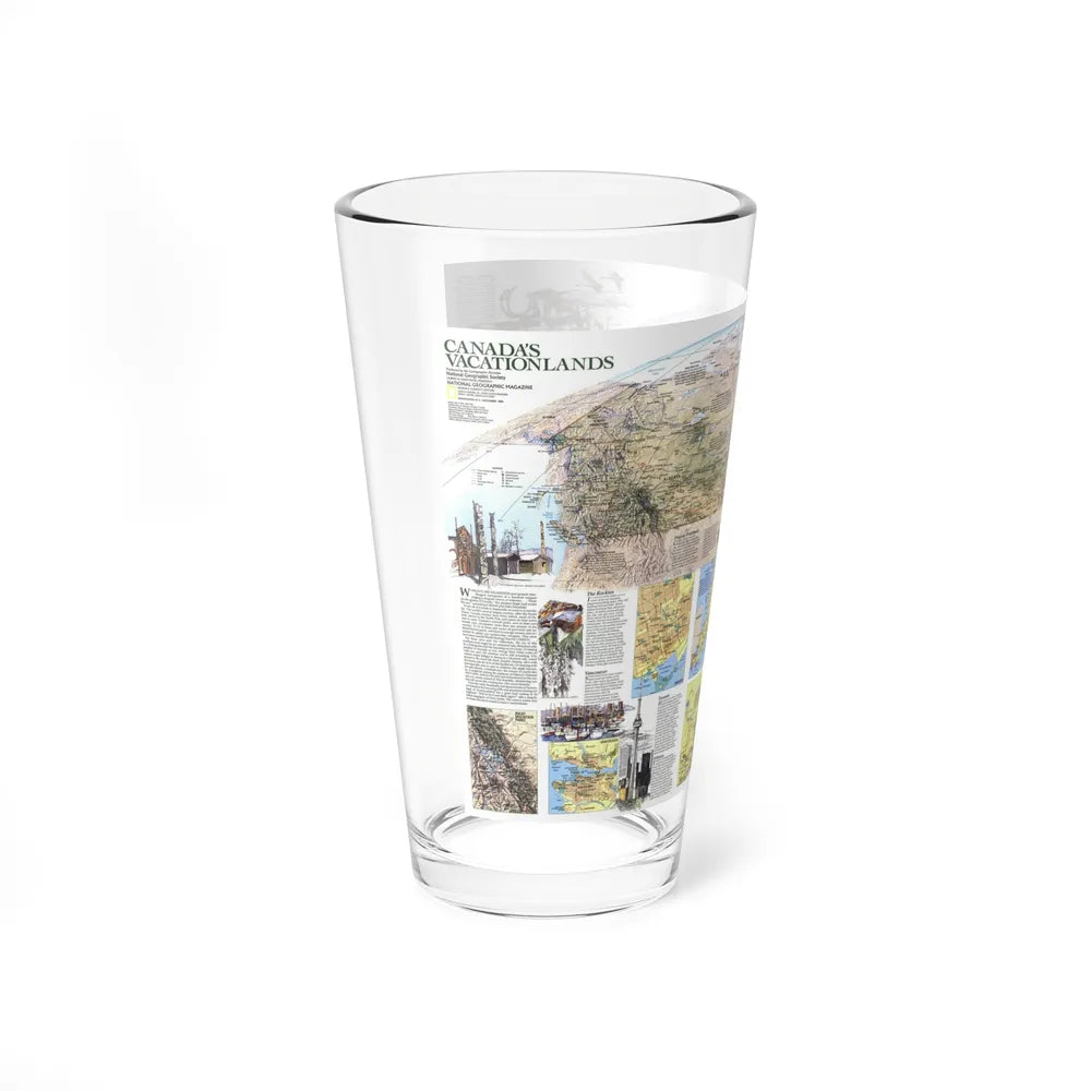 Canada - Vacationlands (1985) (Map) Pint Glass 16oz-Go Mug Yourself