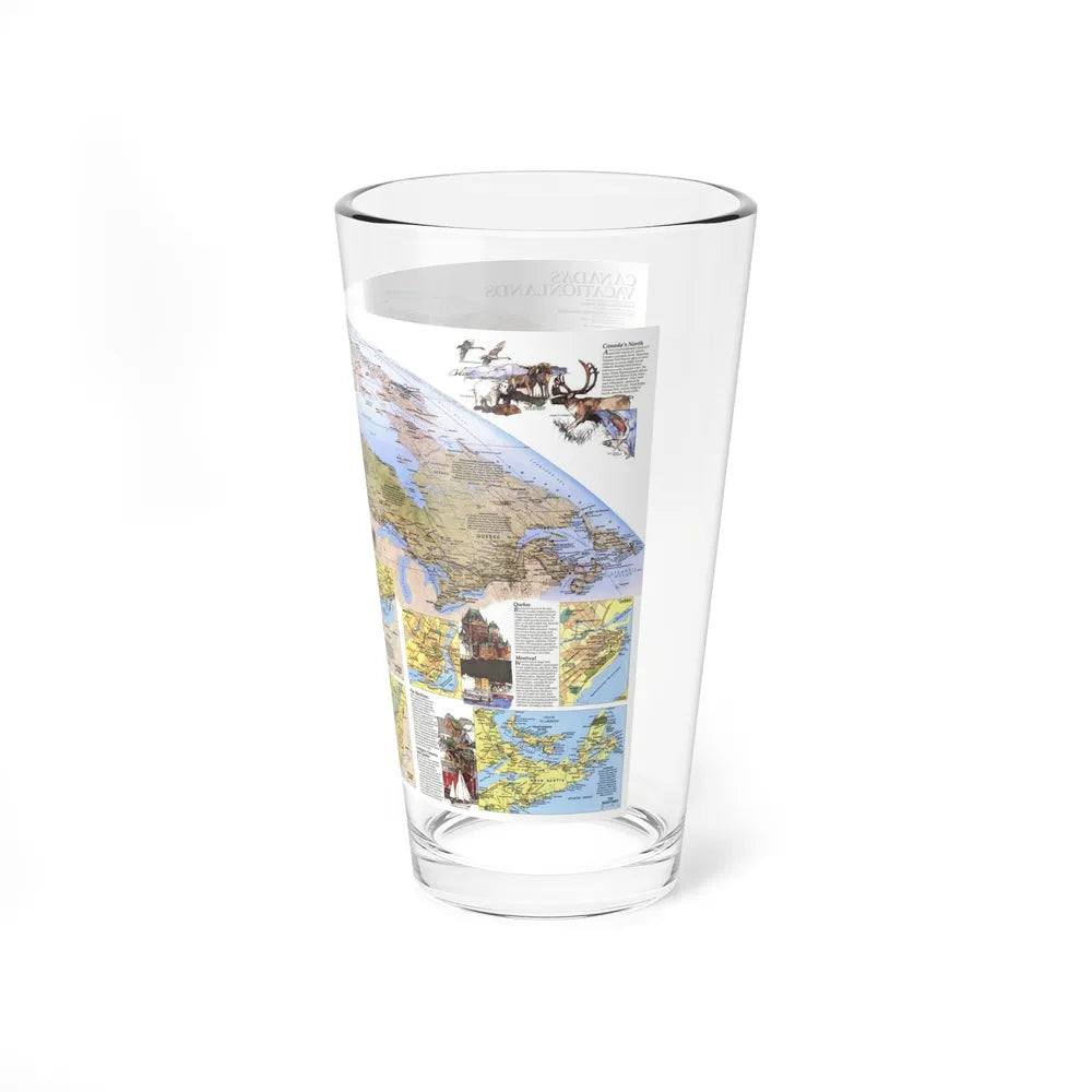 Canada - Vacationlands (1985) (Map) Pint Glass 16oz-Go Mug Yourself