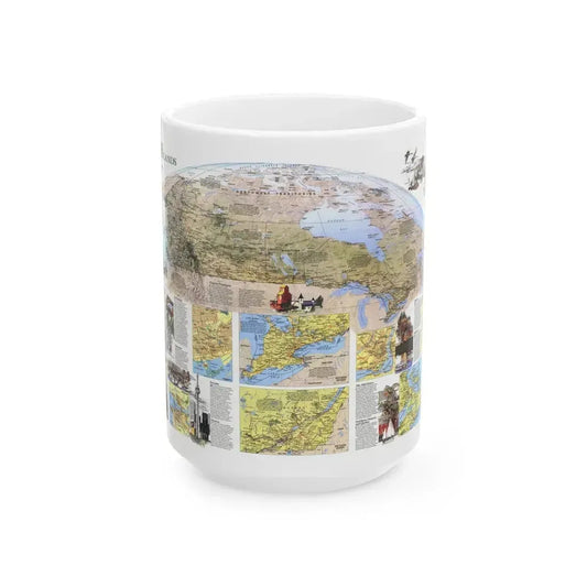 Canada - Vacationlands (1985) (Map) White Coffee Mug 15oz - Go Mug Yourself