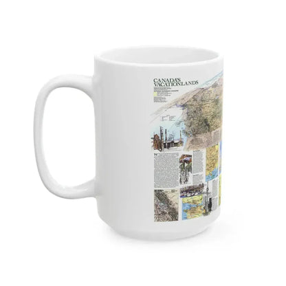 Canada - Vacationlands (1985) (Map) White Coffee Mug - Go Mug Yourself