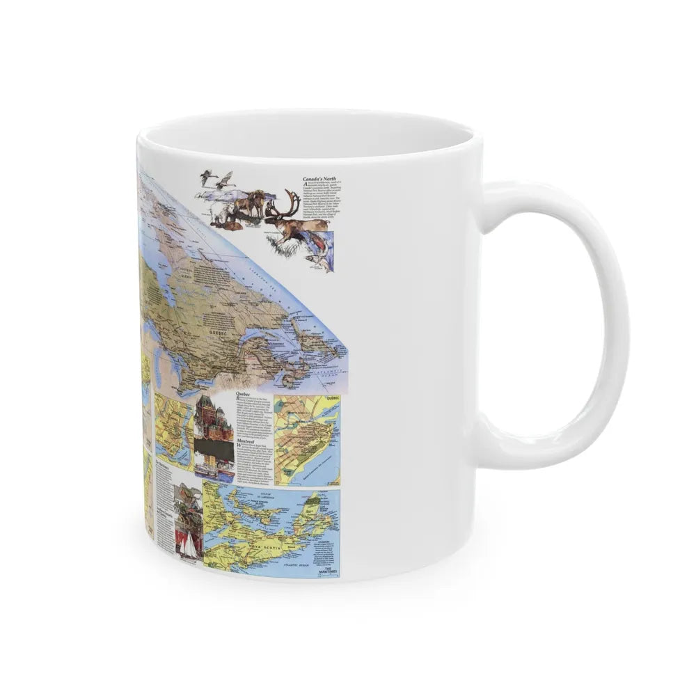 Canada - Vacationlands (1985) (Map) White Coffee Mug-Go Mug Yourself