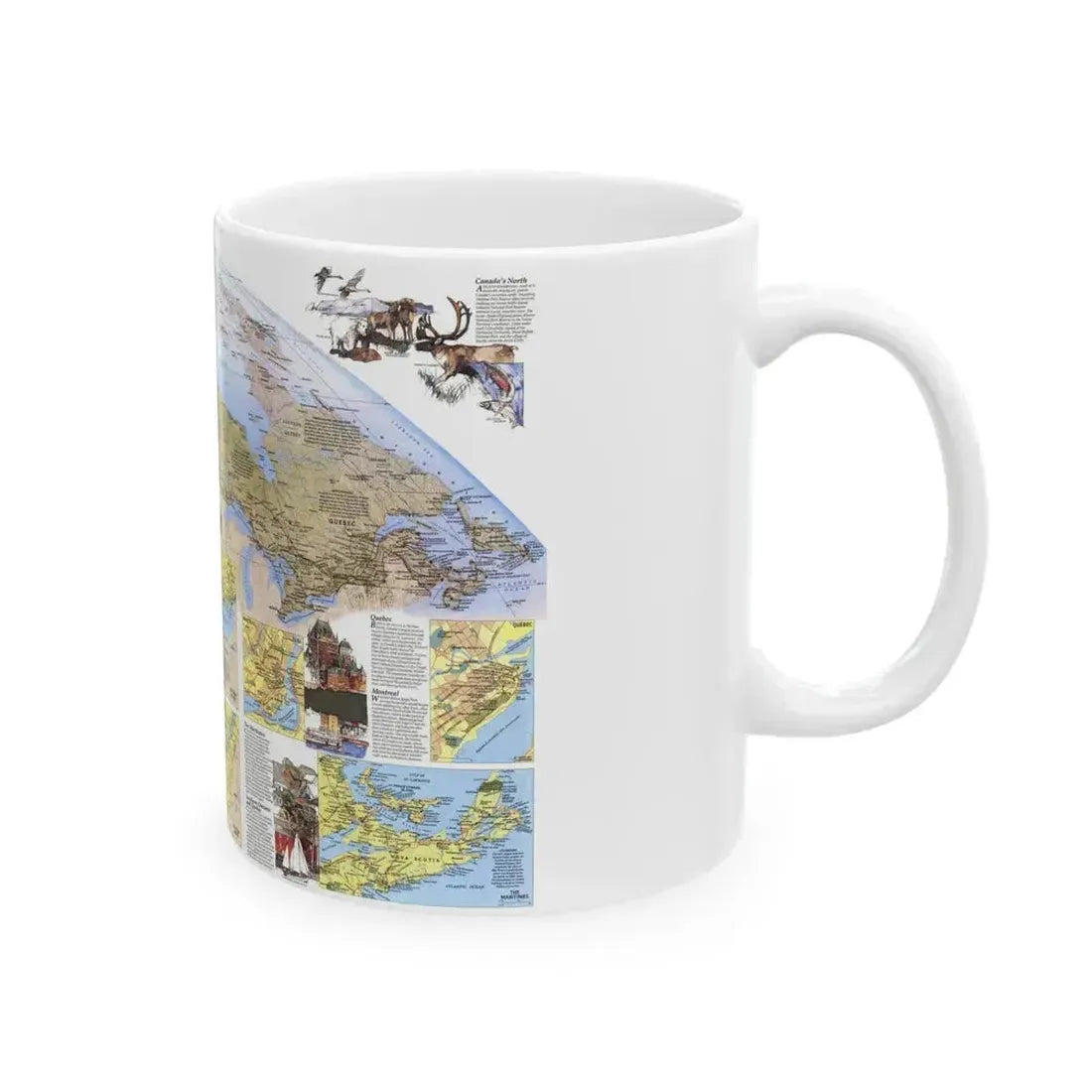 Canada - Vacationlands (1985) (Map) White Coffee Mug - Go Mug Yourself