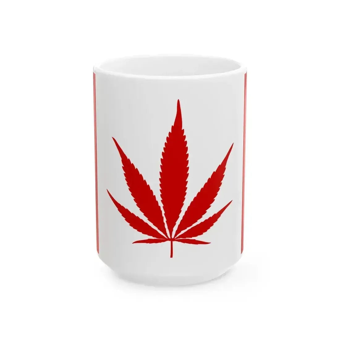 Canada Weed Flag (Canada) White Coffee Mug 15oz - Go Mug Yourself