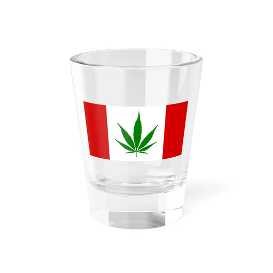 Canada Weed Flag green leaf (Canada) Shot Glass 1.5oz 1.5oz - Go Mug Yourself