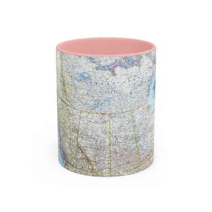 Canada - Western (1966) (Map) Accent Coffee Mug 11oz Pink - Go Mug Yourself