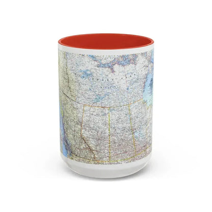 Canada - Western (1966) (Map) Accent Coffee Mug 15oz Red - Go Mug Yourself