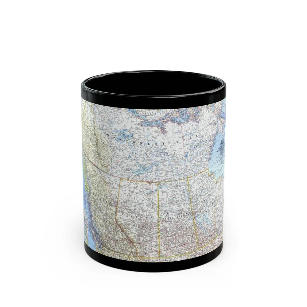 Canada - Western (1966) (Map) Black Coffee Mug-11oz-Go Mug Yourself