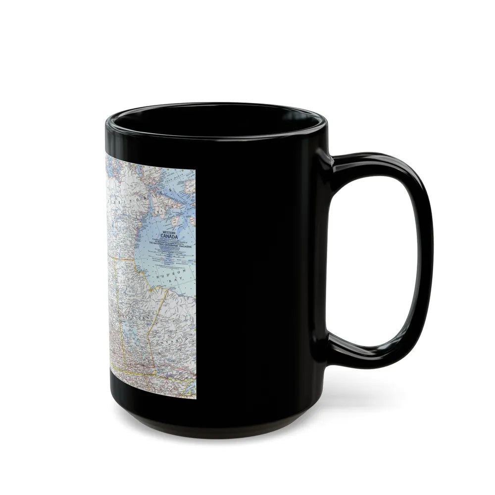 Canada - Western (1966) (Map) Black Coffee Mug-Go Mug Yourself