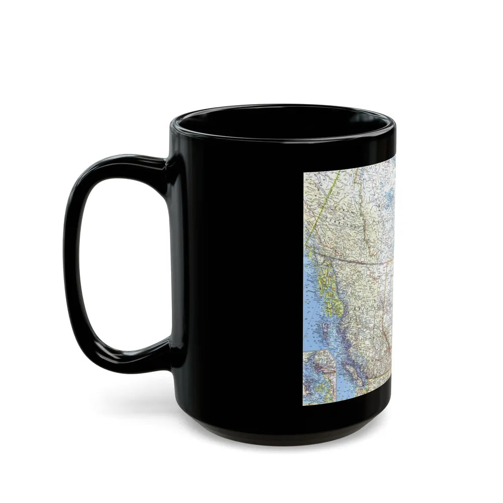 Canada - Western (1966) (Map) Black Coffee Mug-Go Mug Yourself