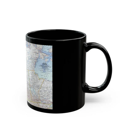 Canada - Western (1966) (Map) Black Coffee Mug-Go Mug Yourself