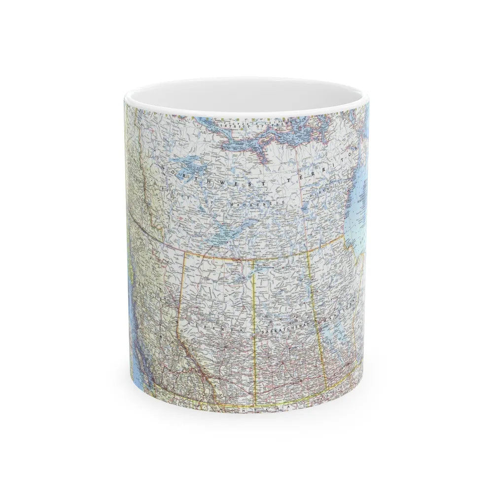 Canada - Western (1966) (Map) White Coffee Mug-11oz-Go Mug Yourself