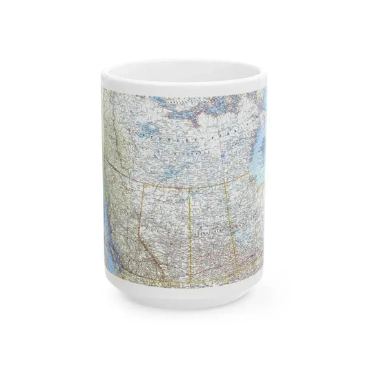 Canada - Western (1966) (Map) White Coffee Mug 15oz - Go Mug Yourself
