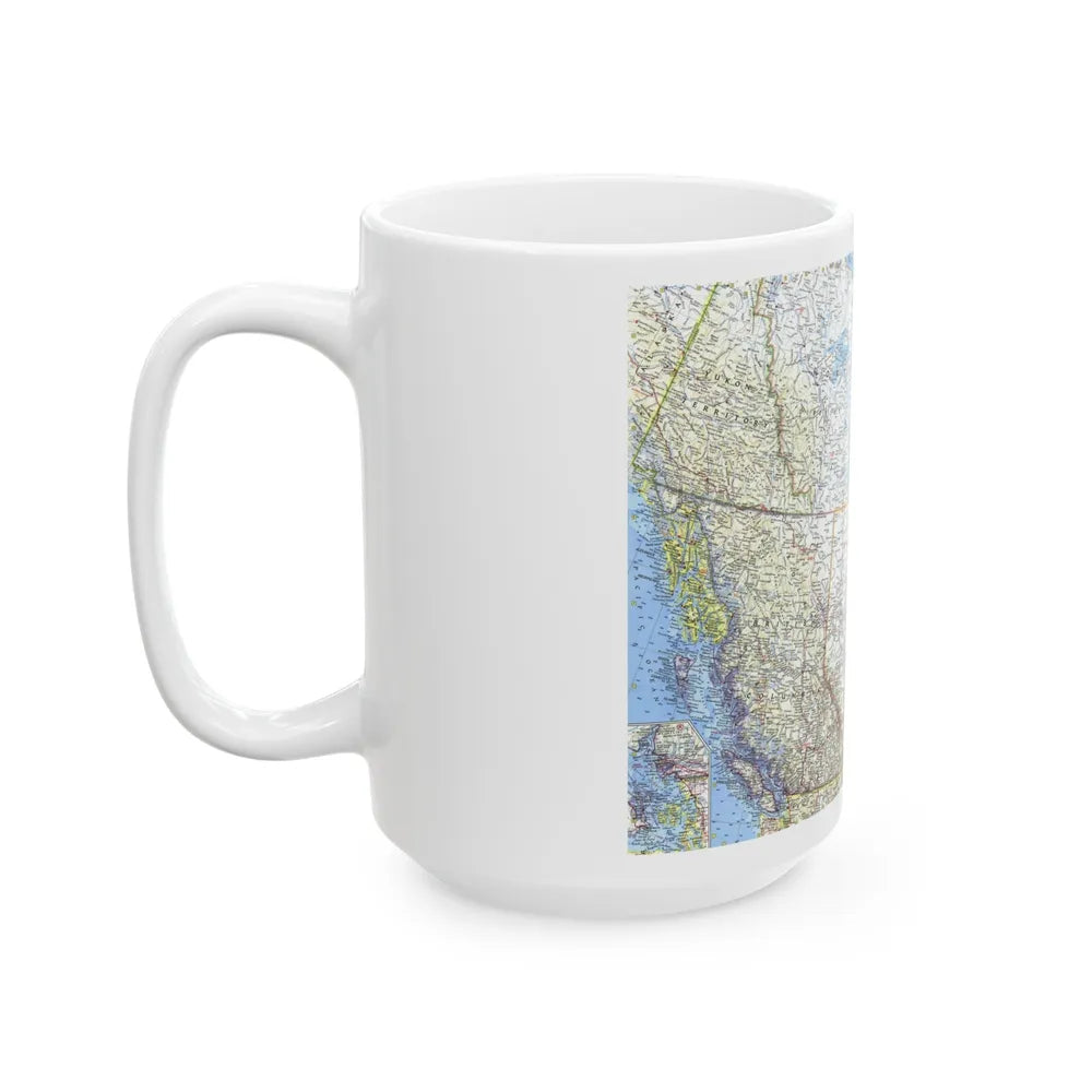 Canada - Western (1966) (Map) White Coffee Mug-Go Mug Yourself