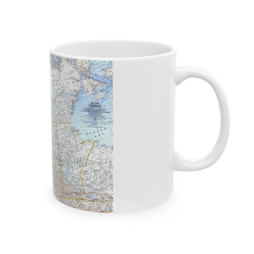 Canada - Western (1966) (Map) White Coffee Mug-Go Mug Yourself