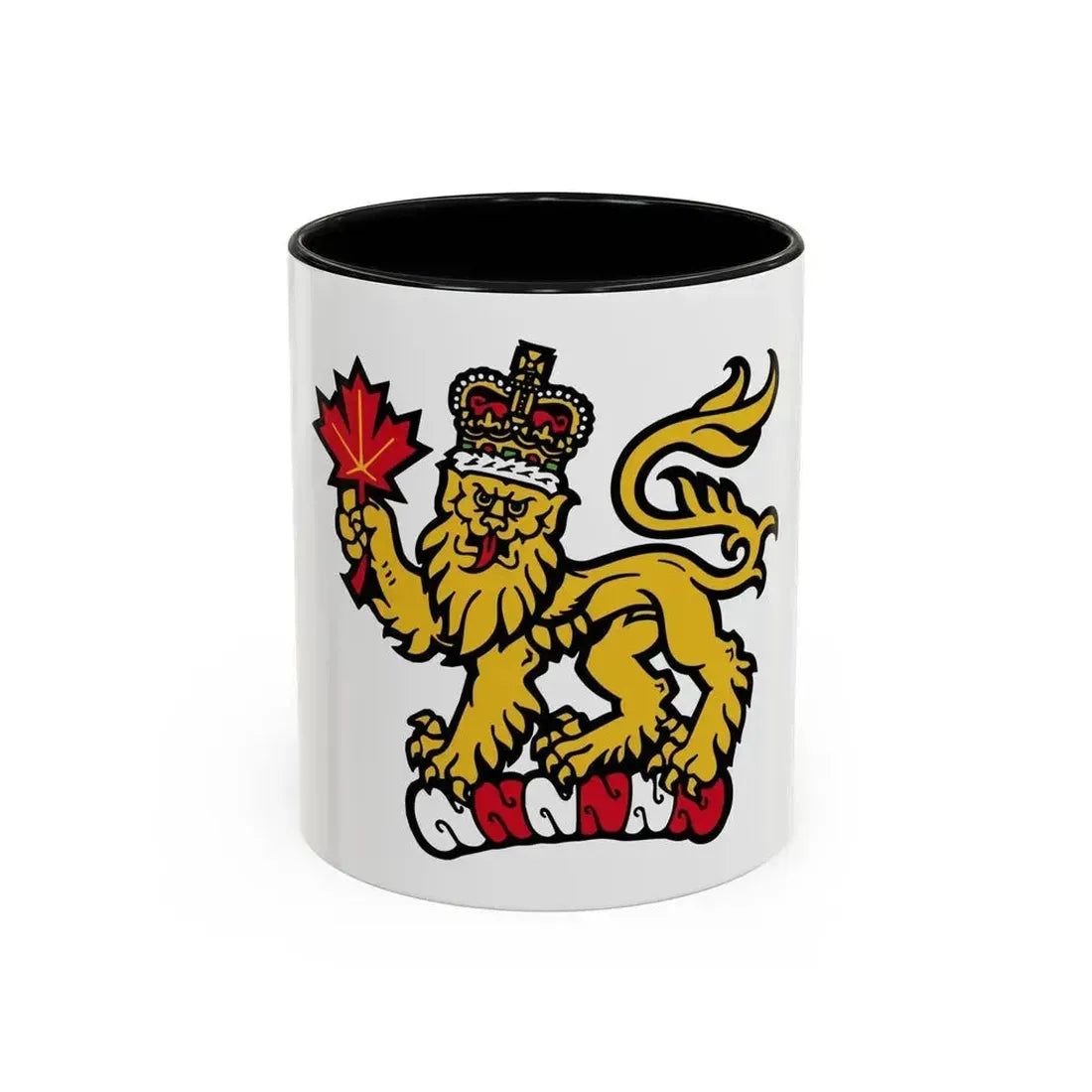 Canadian Crest - Accent Coffee Mug 11oz Black - Go Mug Yourself