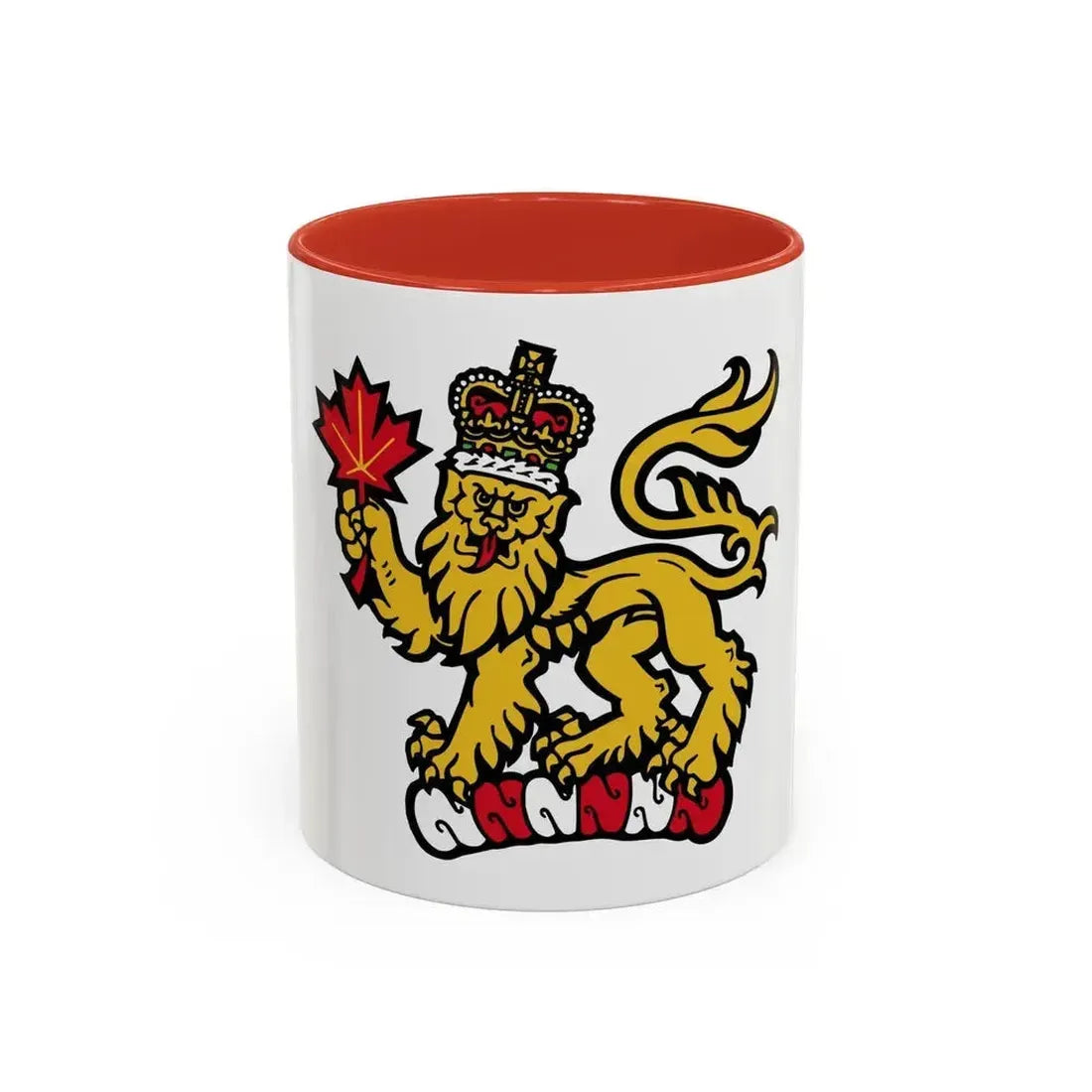 Canadian Crest - Accent Coffee Mug 11oz Red - Go Mug Yourself
