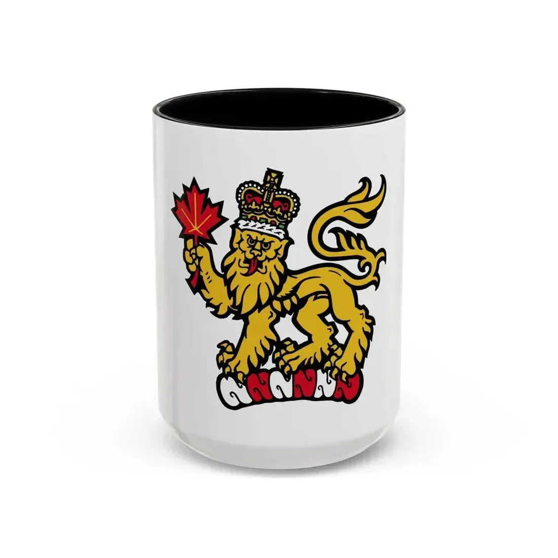 Canadian Crest - Accent Coffee Mug 15oz Black - Go Mug Yourself
