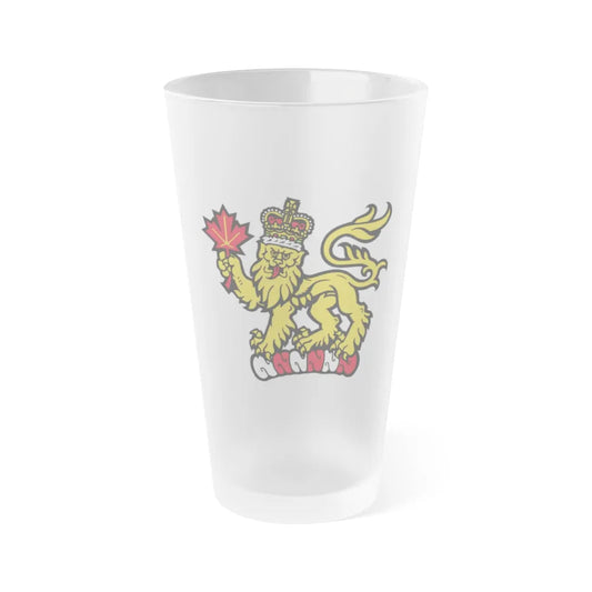 Canadian Crest - Frosted Pint Glass 16oz-16oz-Frosted-Go Mug Yourself