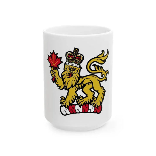 Canadian Crest - White Coffee Mug 15oz - Go Mug Yourself