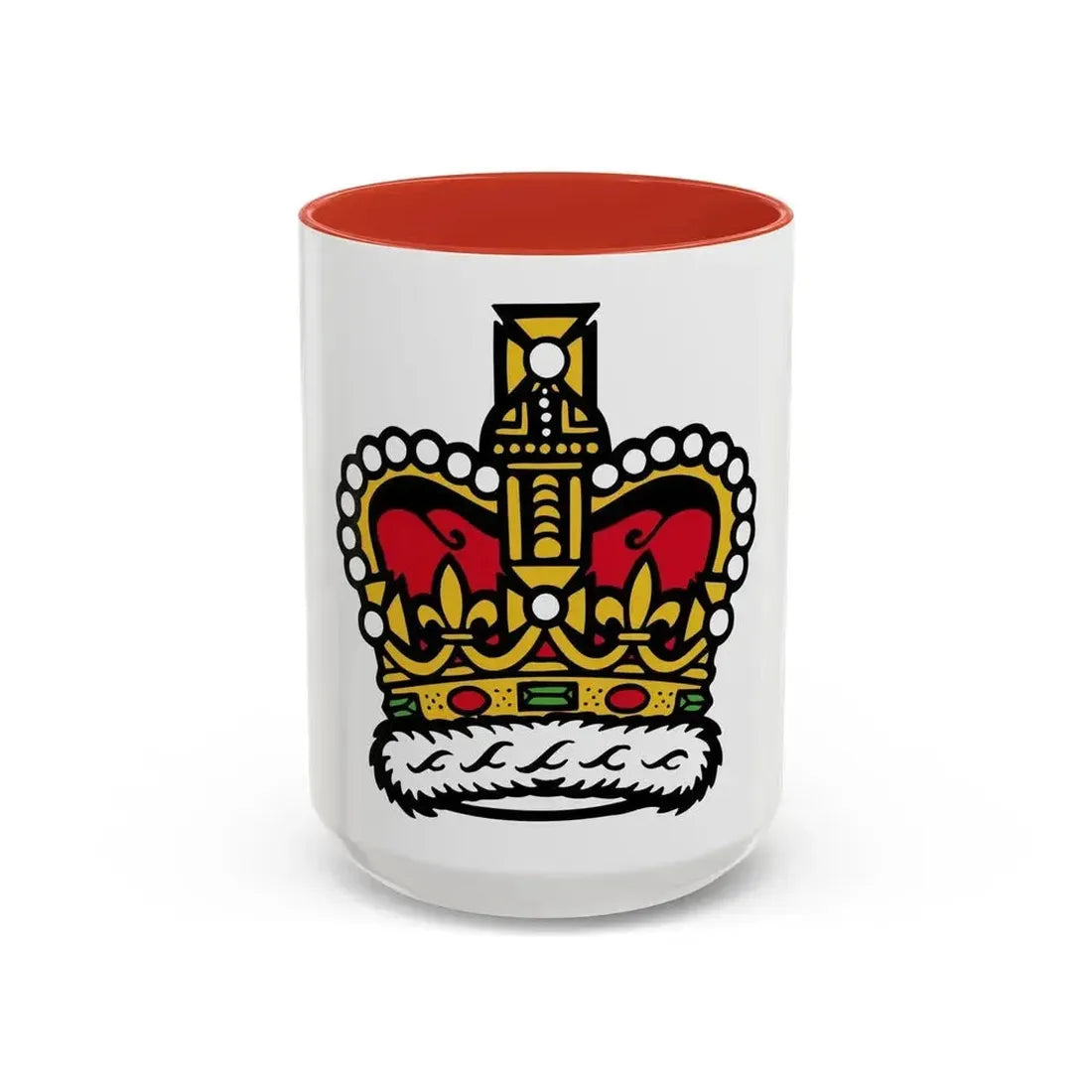 Canadian Crown - Accent Coffee Mug 15oz Red - Go Mug Yourself