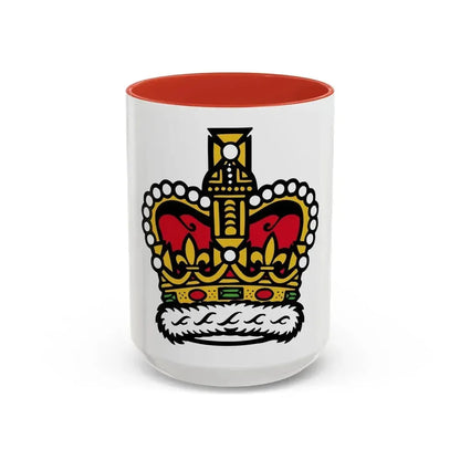 Canadian Crown - Accent Coffee Mug 15oz Red - Go Mug Yourself