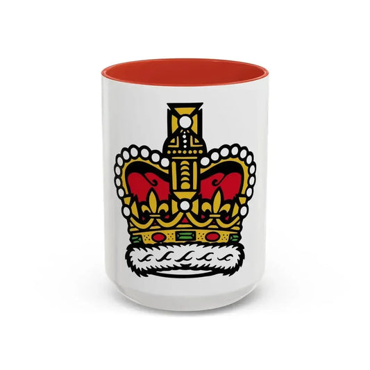 Canadian Crown - Accent Coffee Mug 15oz Red - Go Mug Yourself