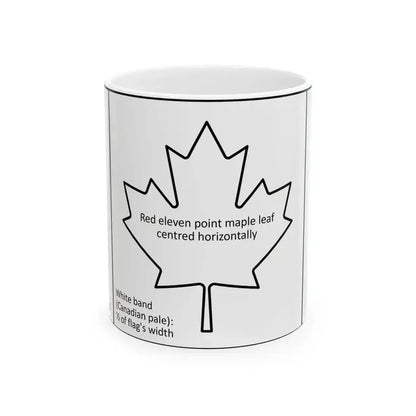 Canadian flag construction sheet (Canada) White Coffee Mug 11oz - Go Mug Yourself