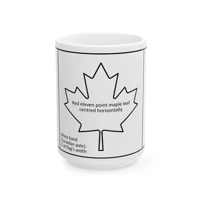 Canadian flag construction sheet (Canada) White Coffee Mug 15oz - Go Mug Yourself