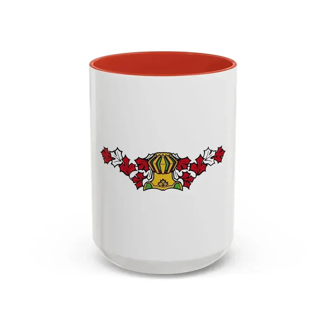 Canadian Helm - Accent Coffee Mug 15oz Red - Go Mug Yourself