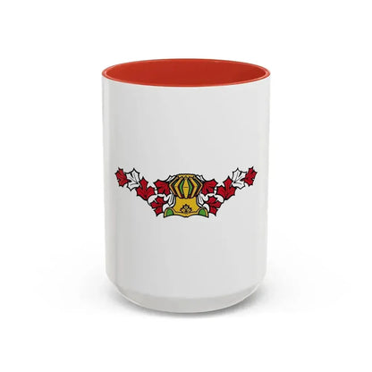 Canadian Helm - Accent Coffee Mug 15oz Red - Go Mug Yourself