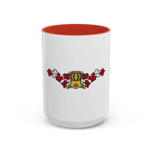 Canadian Helm - Accent Coffee Mug 15oz Red - Go Mug Yourself