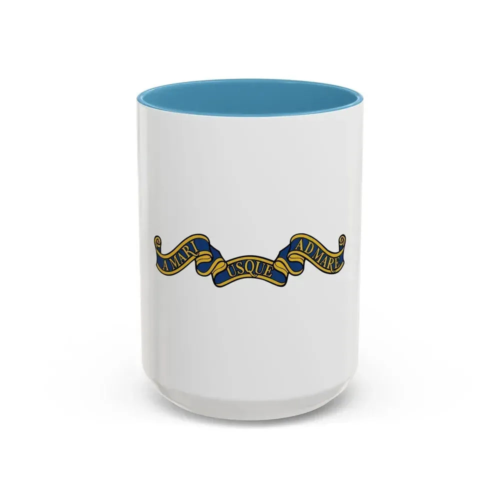 Canadian Motto - Accent Coffee Mug 15oz Light Blue - Go Mug Yourself