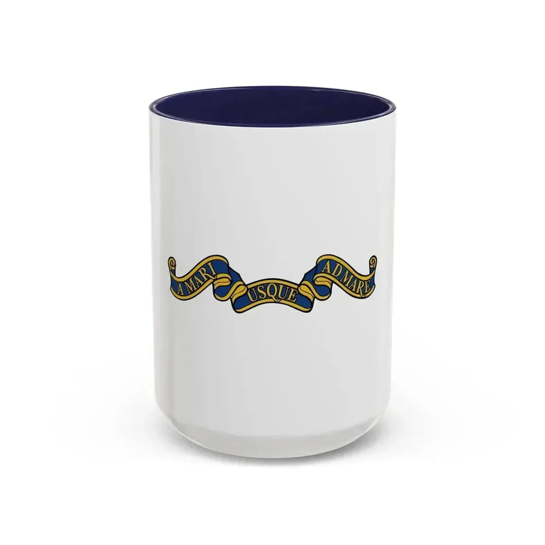 Canadian Motto - Accent Coffee Mug 15oz Navy - Go Mug Yourself