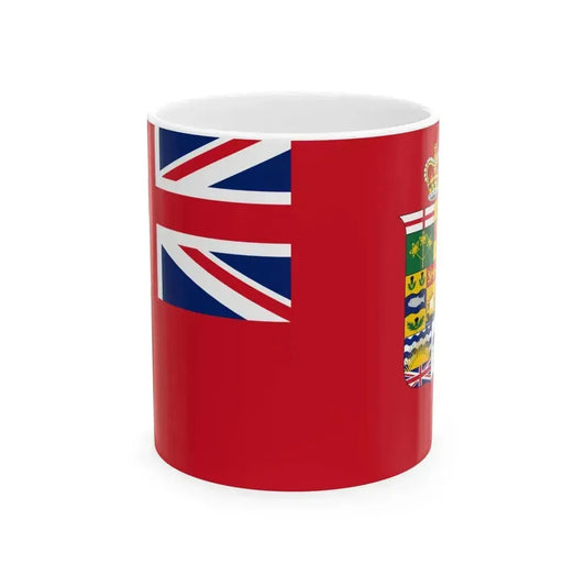 Canadian Red Ensign 1896 with the Crown of Saint Edward Heraldry (Canada) White Coffee Mug 11oz - Go Mug Yourself