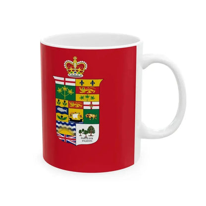 Canadian Red Ensign 1896 with the Crown of Saint Edward Heraldry (Canada) White Coffee Mug - Go Mug Yourself