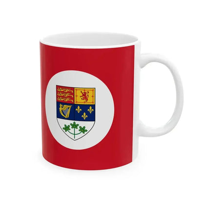 Canadian Red Ensign 1921-1957 with disc (Canada) White Coffee Mug - Go Mug Yourself