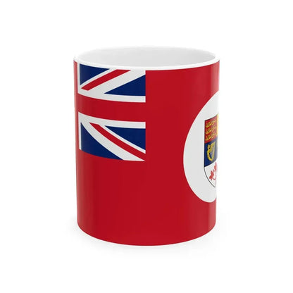 Canadian Red Ensign 1957-1965 with disc (Canada) White Coffee Mug 11oz - Go Mug Yourself