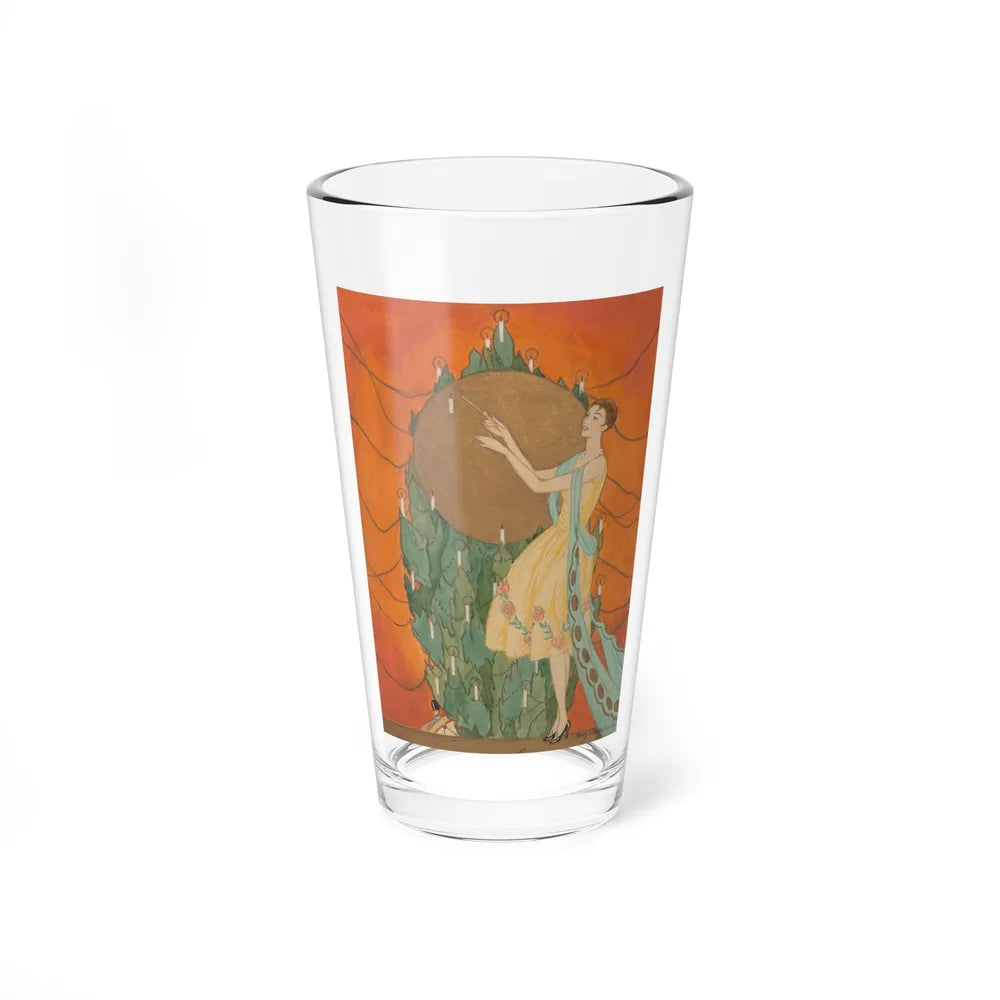 Candle Lighting, Golden Book cover, December 1926 (Magazine Illustration) Pint Glass 16oz-16oz-Go Mug Yourself