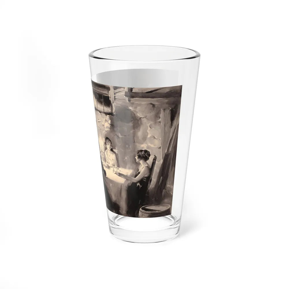 Candlelight Dinner (Magazine Illustration) Pint Glass 16oz-Go Mug Yourself