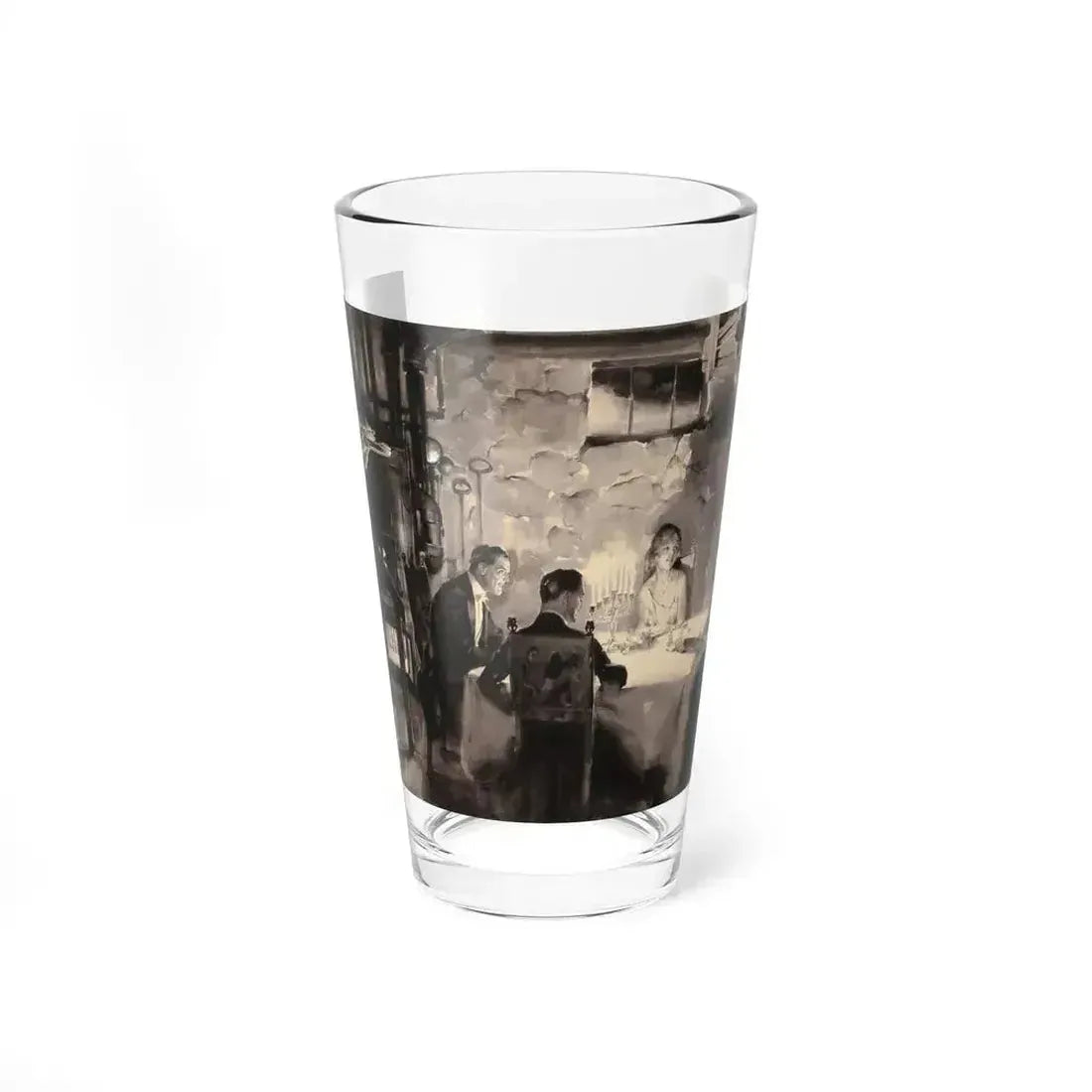 Candlelight Dinner (Magazine Illustration) Pint Glass 16oz - Go Mug Yourself