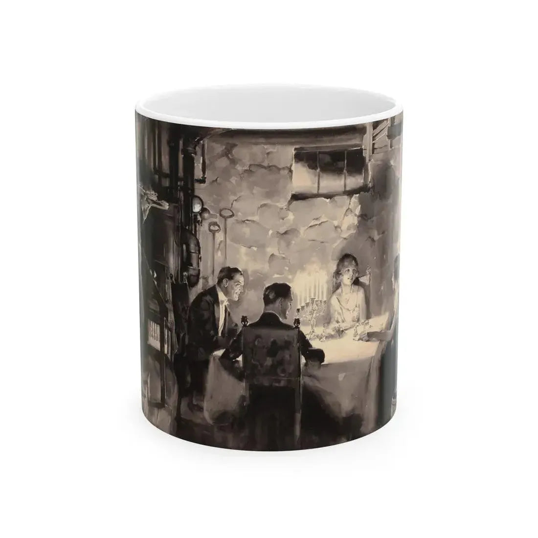 Candlelight Dinner - White Coffee Mug 11oz - Go Mug Yourself