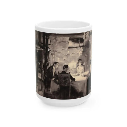 Candlelight Dinner - White Coffee Mug 15oz - Go Mug Yourself