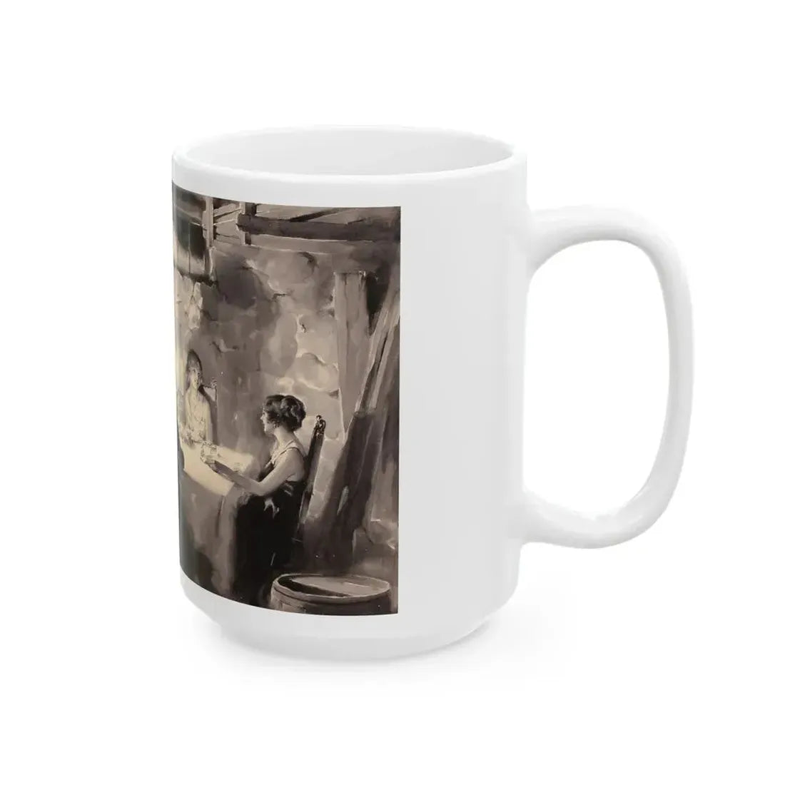 Candlelight Dinner - White Coffee Mug - Go Mug Yourself