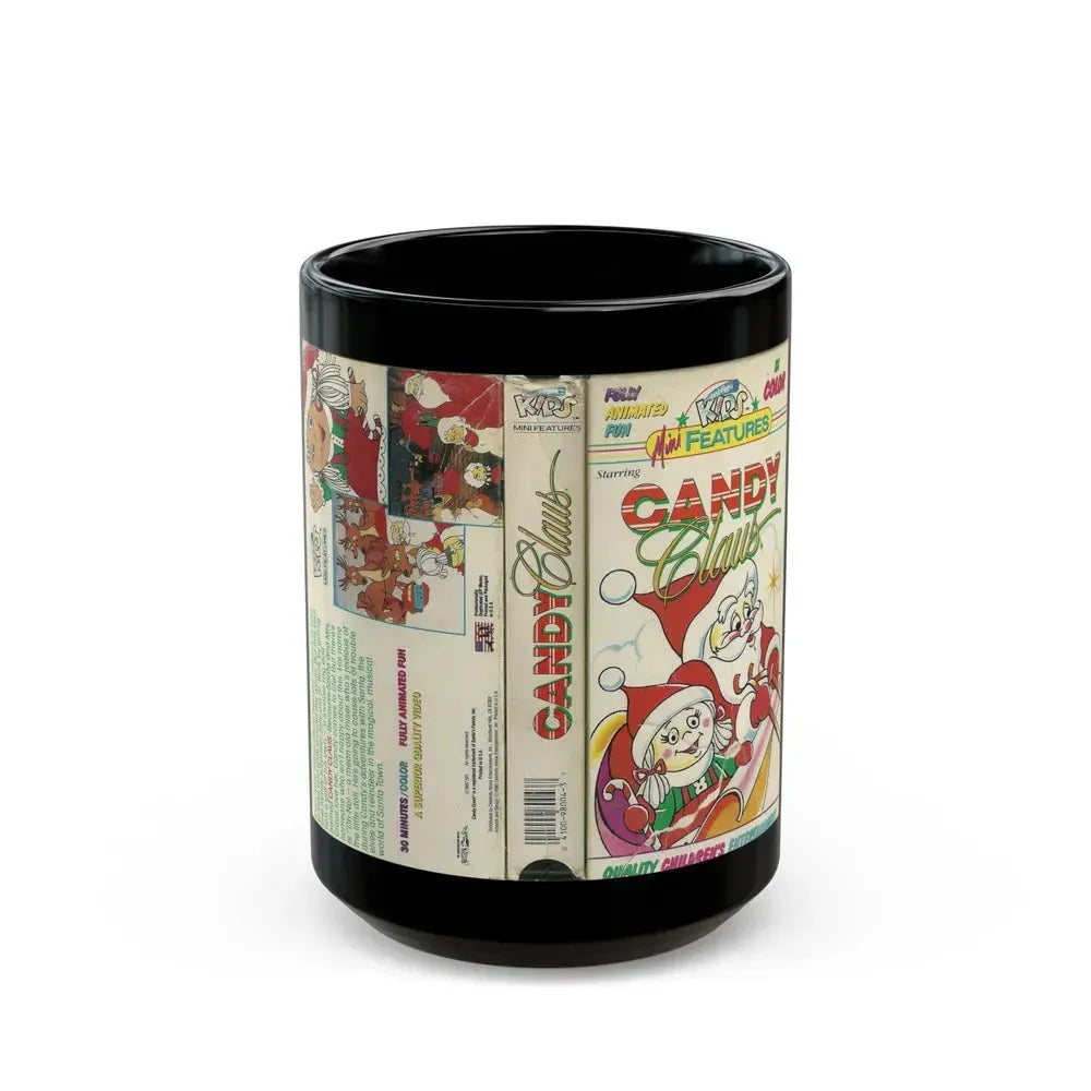 CANDY CLAUS JUST FOR KIDS MINI FEATURES (VHS COVER) - Black Coffee Mug 15oz - Go Mug Yourself