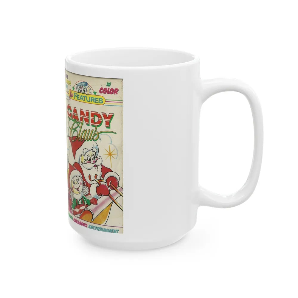 CANDY CLAUS JUST FOR KIDS MINI FEATURES (VHS COVER) - White Coffee Mug-Go Mug Yourself