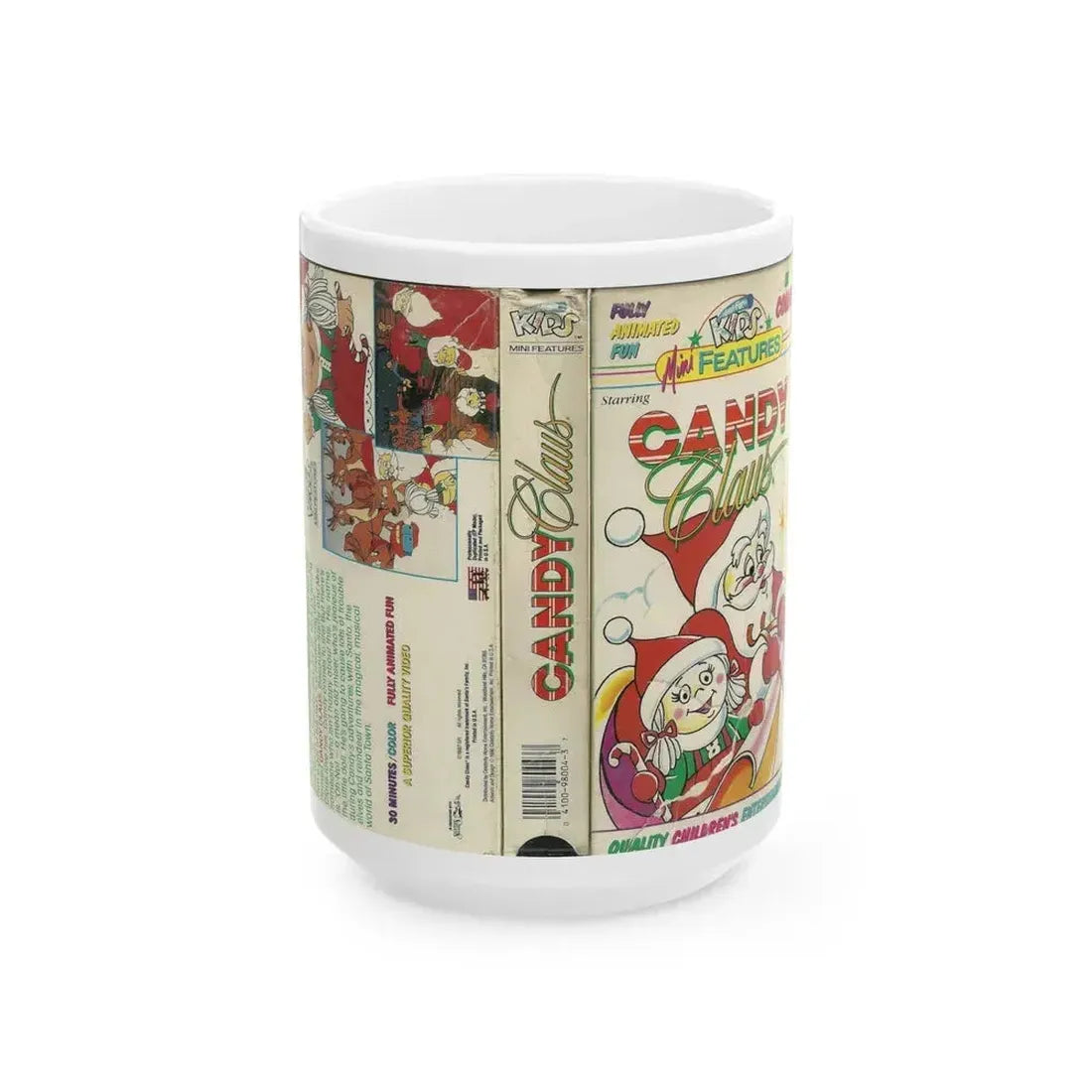 CANDY CLAUS (VHS COVER) - White Coffee Mug 15oz - Go Mug Yourself