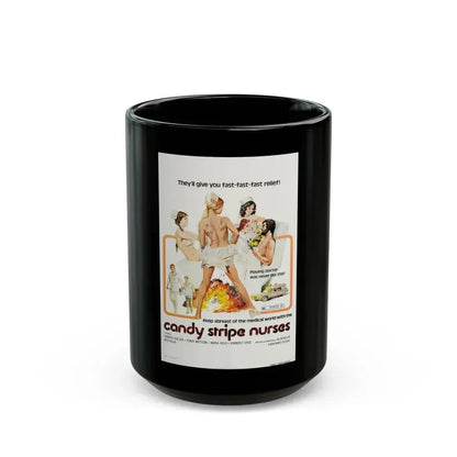 CANDY STRIPE NURSES 1974 Movie Poster - Black Coffee Mug 15oz - Go Mug Yourself